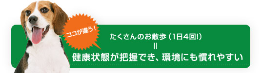健康状態が把握でき、環境にも慣れやすい